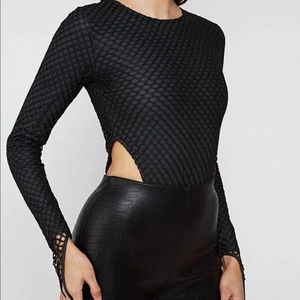 Mesh High Leg Bodysuit Maniere de Voir